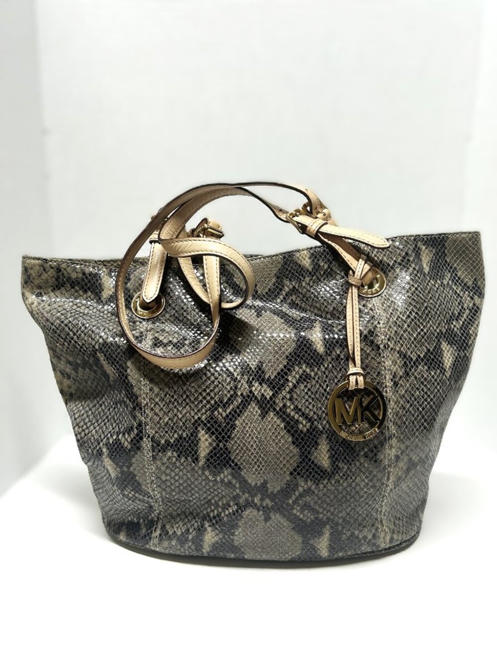 Michael Kors glazed embossed python tote - Picture 7 of 13
